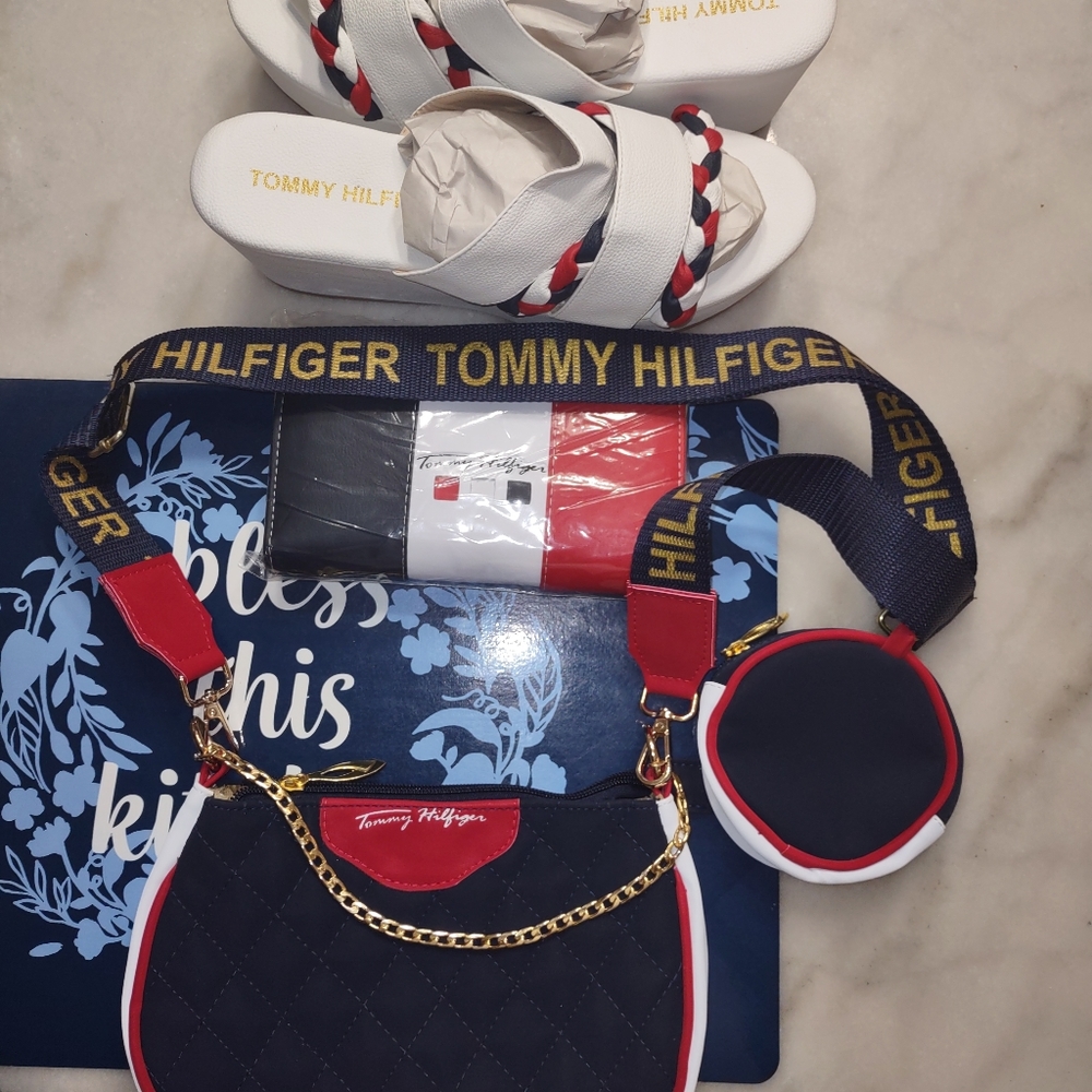 Platform sandals and purse set.